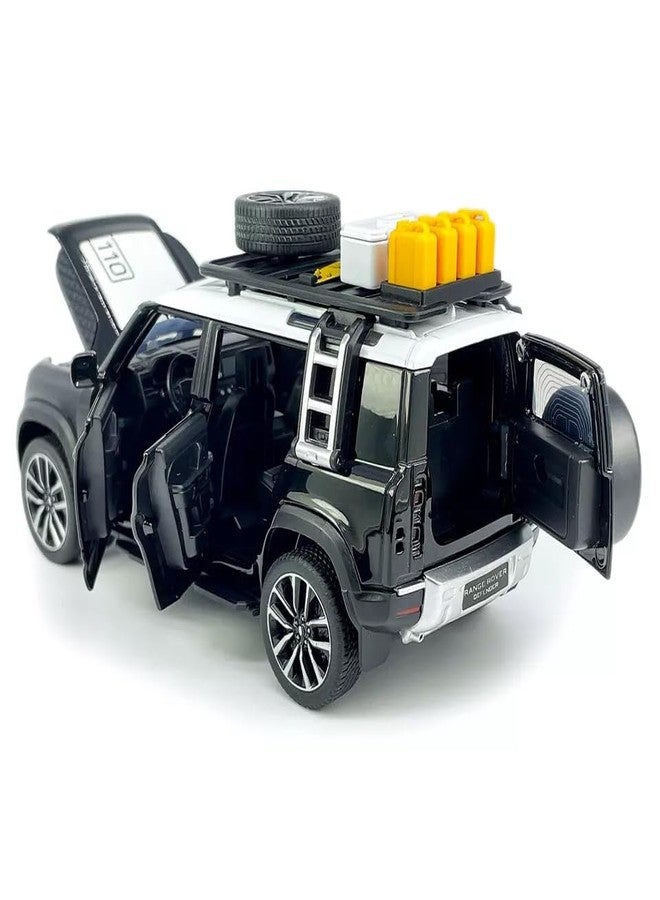STOFFIER GARTEN 1:24 Defender Modified Vehicle Alloy Model Car Diecast Metal Car Pull Back Die-cast Car Metal Toy car with Openable Doors Light Music Best Gifts Toys Kids - Multicolor - Image 2